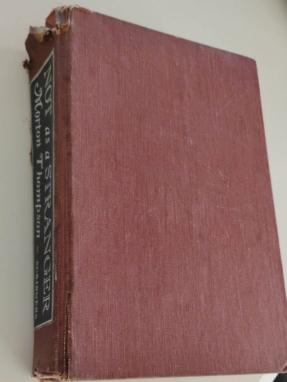 Vintage Not As A Stranger Hardcover Book with Mauve Cloth Cover 1954